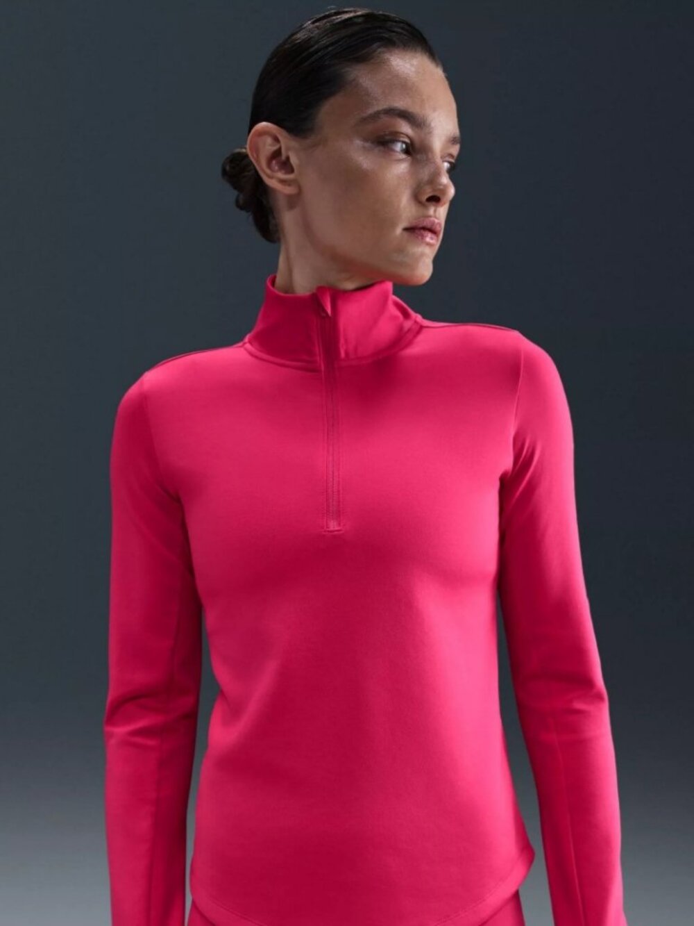 Nike Women's One Therma-Fit 1/2 Zip Mid Layer in Rush Pink size XS NWT